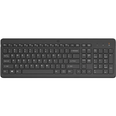 Tastierë wireless HP 225, madhësi e plotë, bllok numerik, e zezë - 1