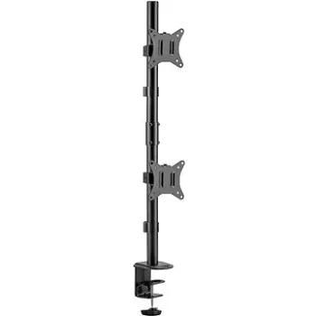 Krah monitori AlzaErgo Arm DE30 Pylon, për 2 monitorë 17-32", montim në tavolinë, i zi
