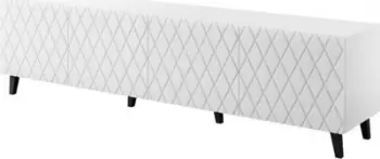 Komodë TV Bed Meble Asti, 200x42x52 cm, e bardhë matte