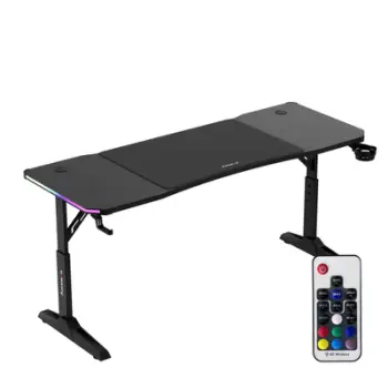 Tavolinë gaming Huzaro Hero 4.6 RGB, drejtkëndore, e zezë