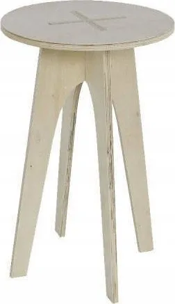 Tavolinë kafeje druri Classic, Ø40 cm, bezhë - 1