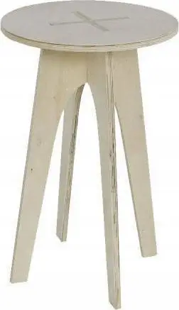 Tavolinë kafeje druri Classic, Ø40 cm, bezhë