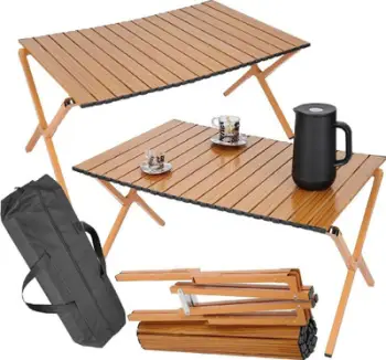 Tavolinë kampingu Enero Camp, palosëse 90x60x45 cm, konstruksion çeliku, në çantë transporti