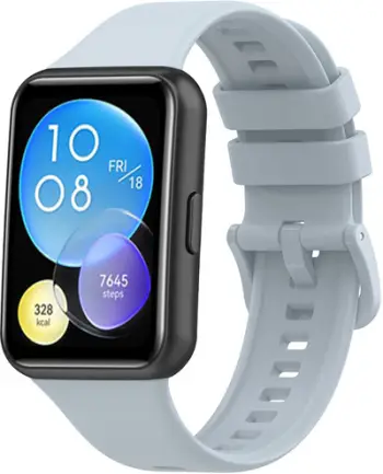 Rrip silikoni 4wrist për orë Huawei Watch FIT 2 Active, i hirtë
