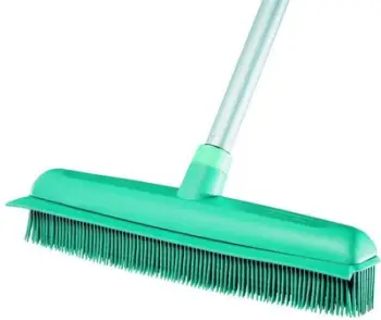 Fshesë me korrent LEIFHEIT Supra Broom 56415, dorezë teleskopike, gome natyrale, jeshile gri