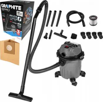 Fshesë me korrent Graphite Energy 18V, 12L, pa bateri, gri