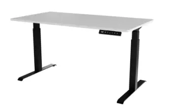 Tavolinë zyre Moon Long, elektrike 150x80 cm, rregullim 72-120 cm, bardhë e zezë