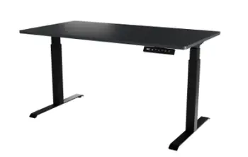 Tavolinë zyre Moon Long, elektrike me rregullim lartësie, 150x80 cm, antracit e zezë