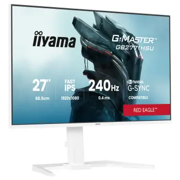 Monitor gaming iiyama G-MASTER Red Eagle GB2771HSU-W1, 27", Full HD, 240 Hz, i bardhë