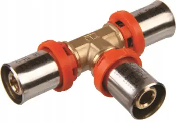 TEE reduktuese Sigma Li MT251620, 25x16x20 mm, për tuba PEX, bronzi