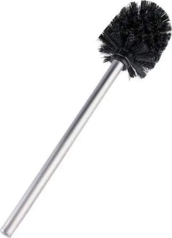 Fshesë tualeti Wenko, çelik inox, dorezë argjendi mat, e zezë