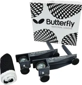 Rrjetë pingpongu Butterfly National League, sete profesionale, 6ft, e zezë