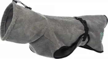 Rrobe banjoje për qen Trixie, L 60 cm, e hirtë