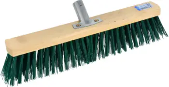 Fshesë rrugësh Deko, 40cm, trup druri, fijë plastike jeshile