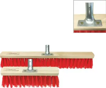 Fshesë rruge AWTools AW STREET BROOM ECO, 50cm, trup druri, me fije najloni të kuqe