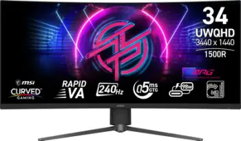 Monitor gaming MSI MPG 346CQRF, 34", UWQHD, 240Hz, i zi