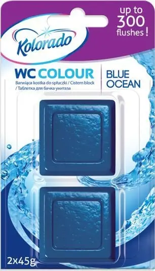 Kubë tualeti Kolorado WC Colour Blue Ocean A2, 2x45g, ngjyrë blu