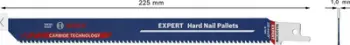 Teh sharrë Bosch Expert S1122CHM, për paleta me gozhda, 225mm, gri