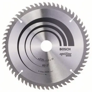 Teh sharre rrethore Bosch Optiline Wood 235mm, 60 dhëmbë, 30mm