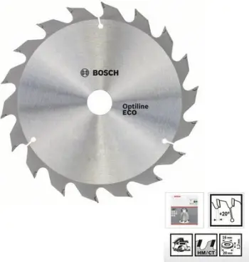 Teh sharre rrethore Bosch Optiline Wood Eco, 190mm, 48 dhëmbë, për dru