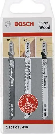 Teh sharre Bosch T-Blade, 15 copë - 1