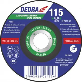 Rrota bluarëse Dedra F1362, 125 x 6.0 x 22.2 mm