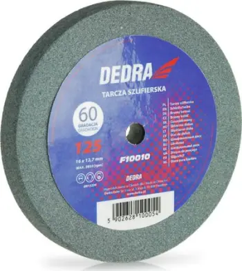 Rrotë bluarëse Dedra F10010, 125x16x12.7mm, granulë 60, gri