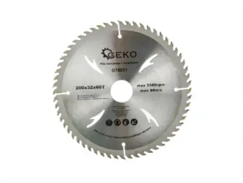 Teh rrethor GEKO 200mm, 60 dhëmbë, karbid tungsteni