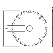 Teh rrethor Graphite 55H607, 315mm, 40 dhëmbë, metalik - 2
