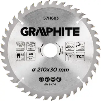 Teh sharrë Graphite, 210 x 30 mm, 40 dhëmbë karabit