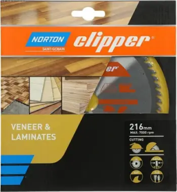 Teh rrethor Norton Clipper LA.216.30.Z60.1, 216mm, 60 dhëmbë karbid, argjendtë