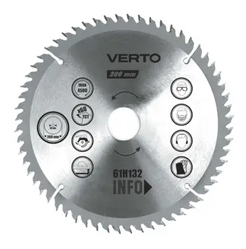 Teh rrethor Verto 61H138, 300mm 60T, vrimë 30mm, për dru