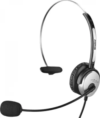 Kufje mono Sandberg USB Mono Headset Saver, me kabllo USB, të zeza