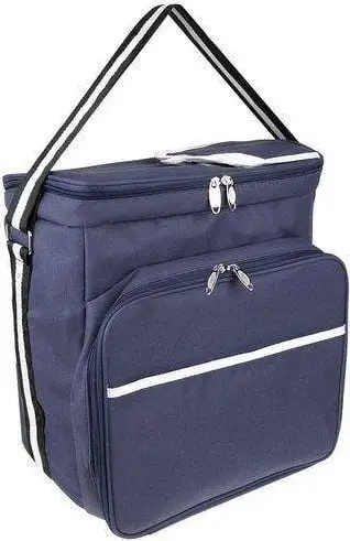 Çantë termike pikniku Thermal Picnic Bag, poliester PVC, me ndarje për enë, gri