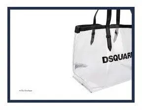 Çantë tote Dsquared Clear, transparente, me doreza, transparente - 1