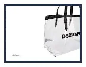 Çantë tote Dsquared Clear, transparente, me doreza, transparente
