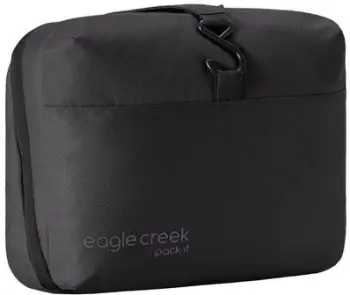 Çantë tualeti Eagle Creek Pack it Hanging Toiletry Kit, me grep varës, e zezë
