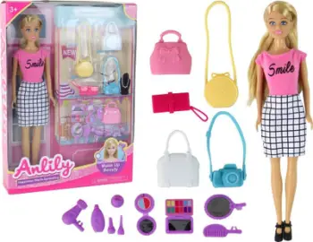 Kukull Anlily Leantoys, set me aksesorë mode, flokë bionde