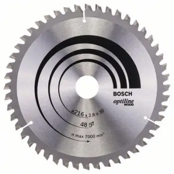 Teh sharrë rrethore Bosch Optiline Wood 216mm, 48 dhëmbë, për dru