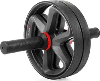 Rrotë ushtrimesh Gymstick Pro Exercise Wheel, deri 100kg, për muskujt e barkut, e zezë