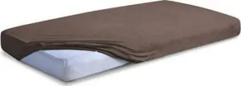 Çarçaf çifti Matex Terry me goma, 160x200 cm, çokollatë