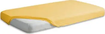 Çarçaf me goma Multitex Jersey Premium, 120x200 cm, pambuk 100%, ngjyrë ari
