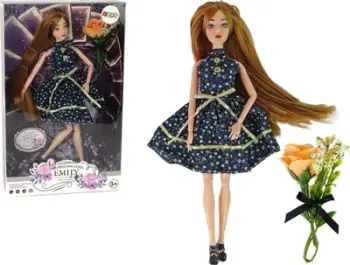 Kukull për fëmijë LeanToys Emily Fashion Show, 30 cm, gjymtyrë të lëvizshme, shumengjyrëshe
