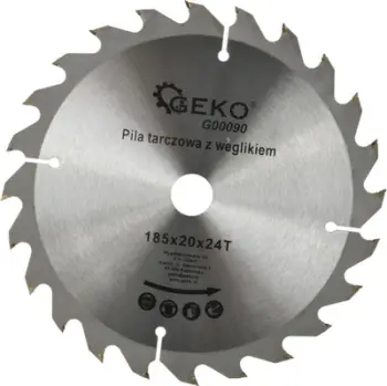 Teh sharrë rrethore Geko G00090, 185 mm, 24 dhëmbë, për dru