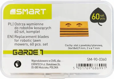 Tehe rezervë për kositëse robotike Smart, set 60 copë, titan - 4