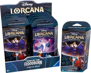 Kuletë fillestare kartash Ravensburger Disney Lorcana Rise of the Floodborn, lojë me letra koleksionuese