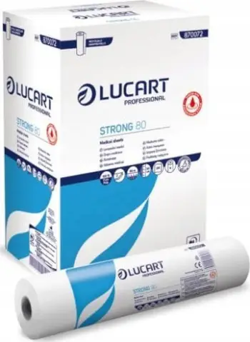 Çarçaf nënshtrati mjekësor Lucart Medical Underpad Strong 80, celuloz 100%, set 6 copë, i bardhë