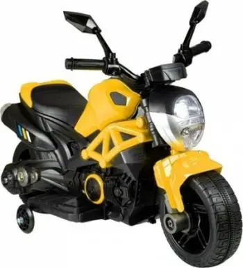 Motocikletë elektrike për fëmijë GTM1188, 6V, deri 25 kg, e verdhë