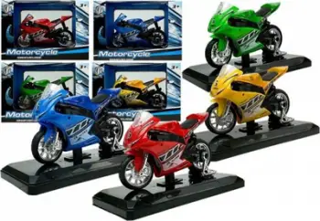Motoçikletë lodër Lean Sport Sports Motorcycle, shkallë 1:18, me zë, shumëngjyrëshe