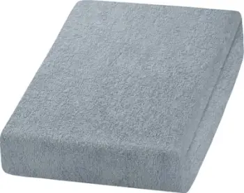 Çarçaf krevati Activeshop Grey Terry, material frotë, ngjyrë gri